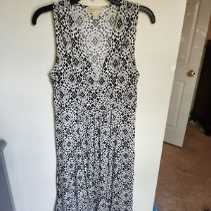 Michael Kors Black and White Geometric Dress Size Small